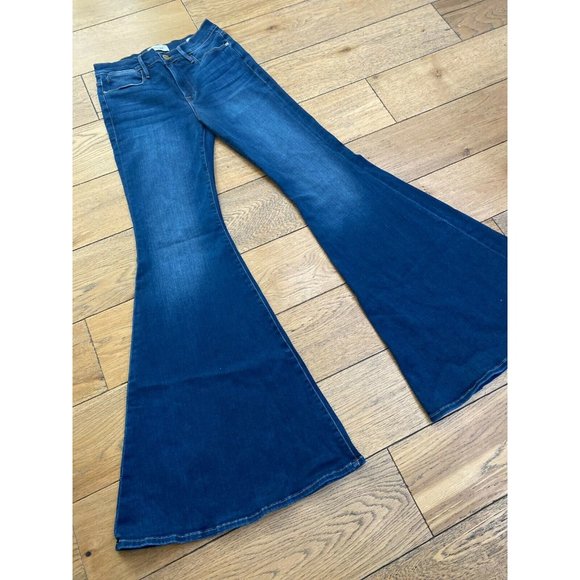 Frame Le High Super Flare Jeans Cantine Blue NWOT - Picture 7 of 11